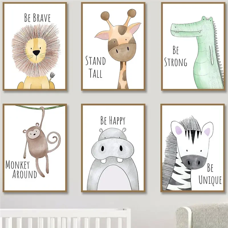 Baby Nursery Giraffe - لوحات فنية جدارية لغرفة الأطفال برسومات