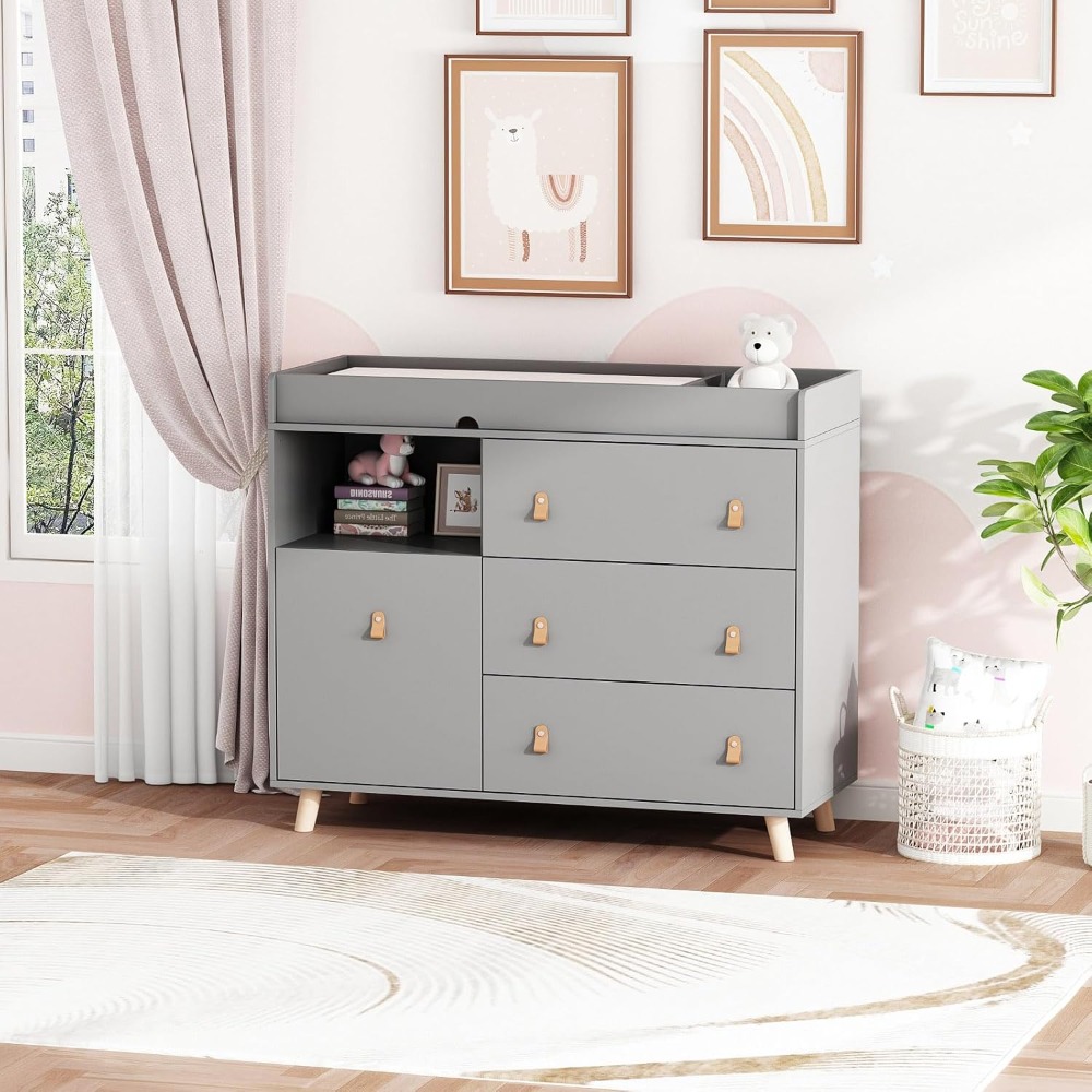 Baby Nursery Dresser - طاولة تغيير خزانة الأطفال، صندوق حضانة