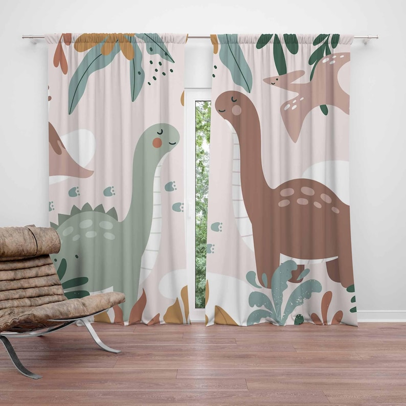 Baby Nursery Curtains - ديناصور الحضانة الستائر دينو الاطفال غرفة