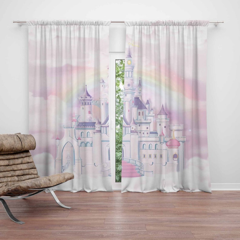 Baby Nursery Curtains - ستارة الحضانة على شكل قلعة الأميرة