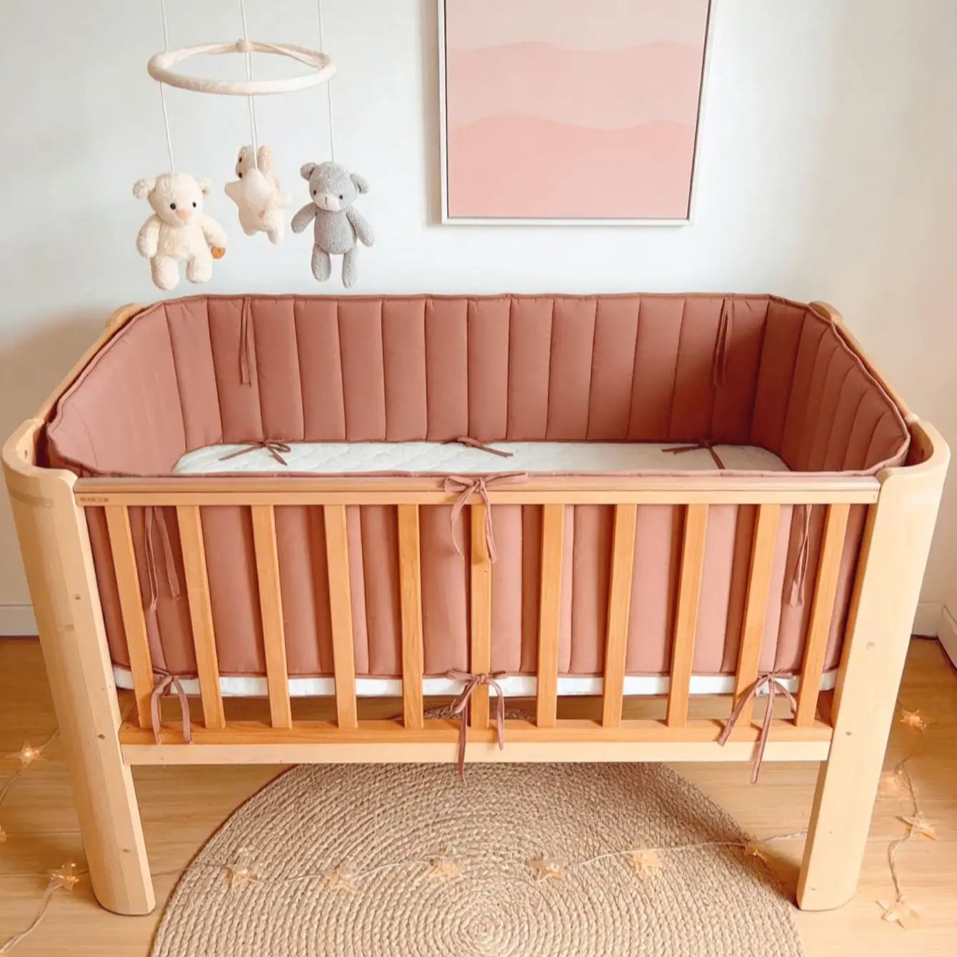 Baby Nursery Glider - واقيات سرير الأطفال، حاجز ناعم لحماية