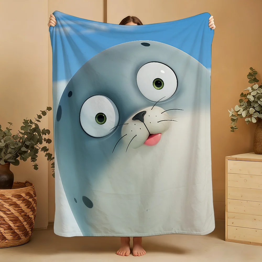 Baby Nursery Animal Theme - بطانية رمي بتصميم حيوانات كرتونية لطيفة