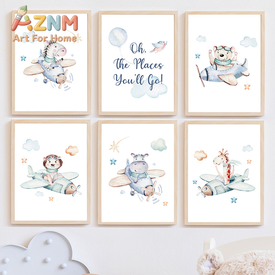 Baby Nursery Giraffe - لوحات فنية جدارية لغرفة الأطفال بتصميم