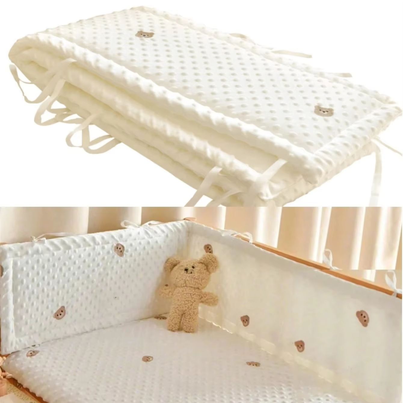 Baby Nursery Glider - حاجز سرير أطفال بلون موحد من