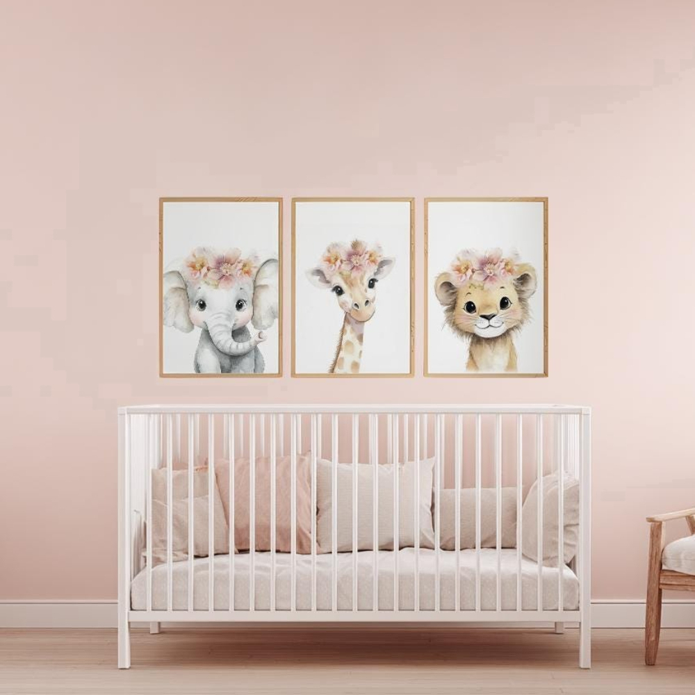 مجموعة فنون جدارية لغرفة الأطف - مراجعة Baby Nursery Giraffe وسعره