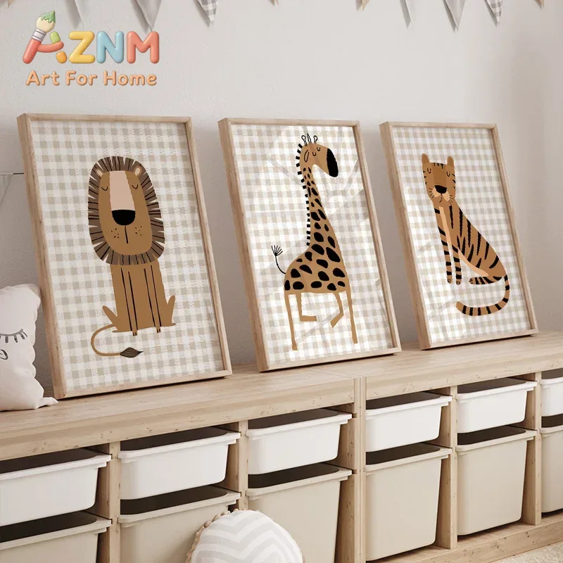 لوحة فنية جدارية لحيوانات الغا - مراجعة Baby Nursery Giraffe وسعره