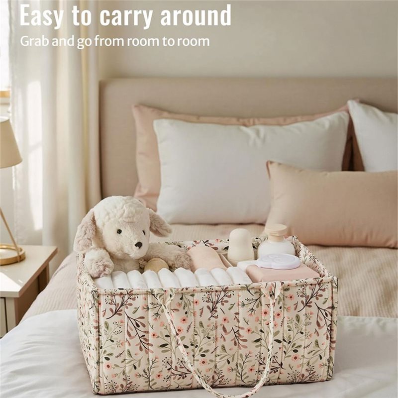 منظم حفاضات أنيق بنقشة زهور من - مراجعة Baby Nursery Must Haves وسعره