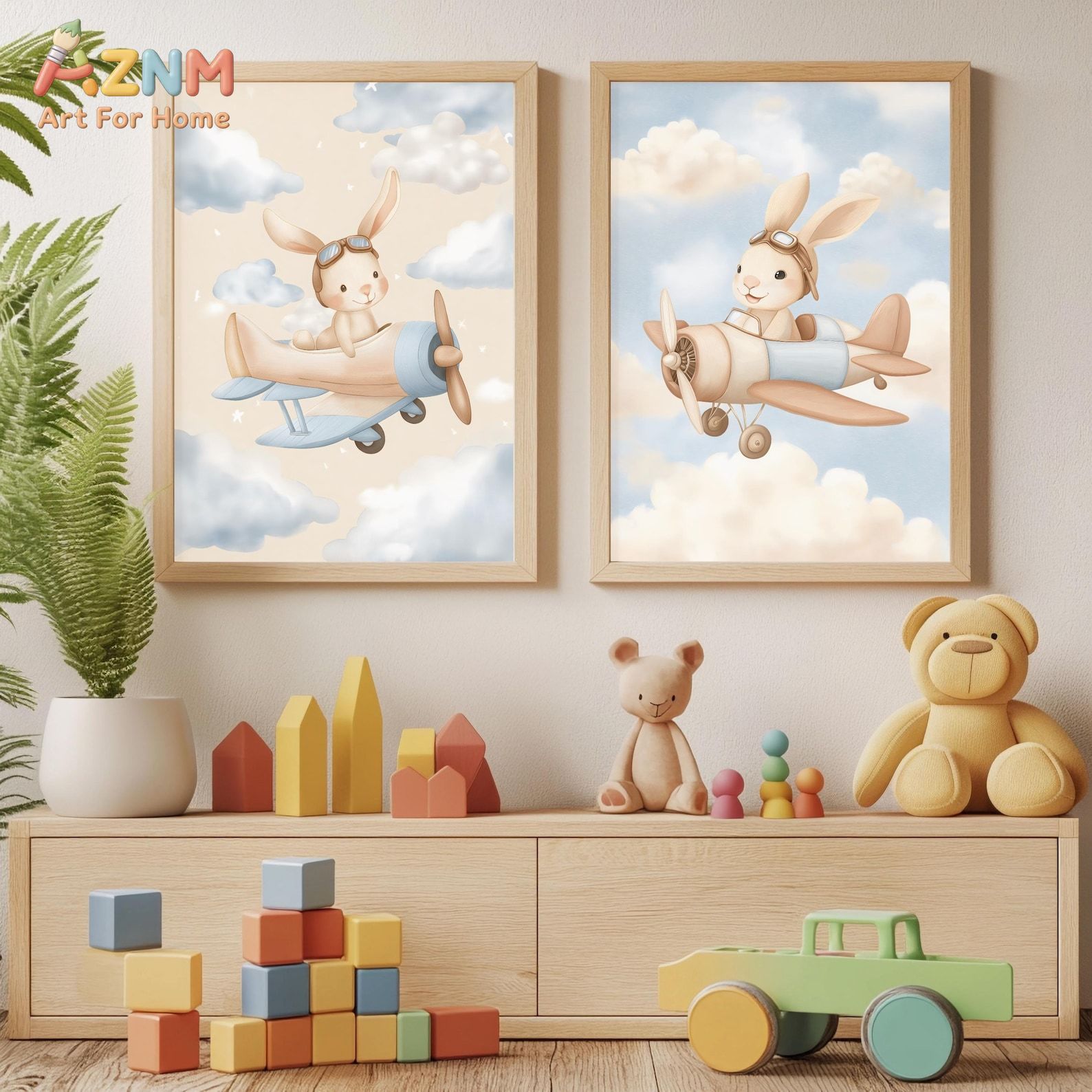 مجموعة لوحات جدارية على شكل طا - مراجعة Baby Nursery Animal Theme وسعره
