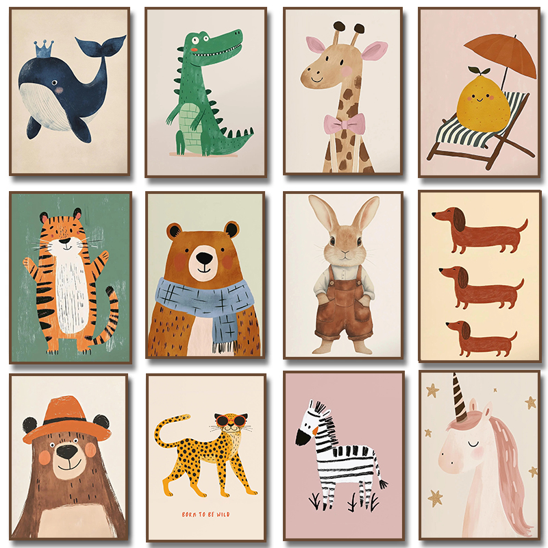 ملصق برسومات حيوانات لطيفة، لو - مراجعة Baby Nursery Giraffe وسعره
