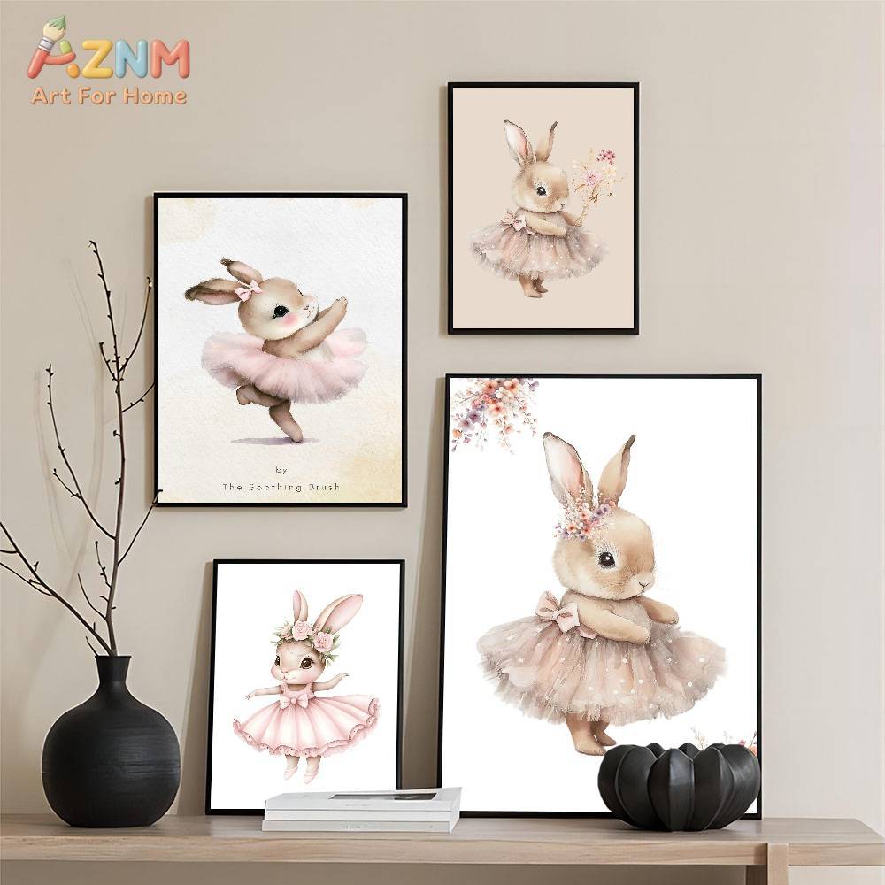 لوحة قماشية مطبوعة من AZNM تصو - مراجعة Baby Nursery Pink وسعره