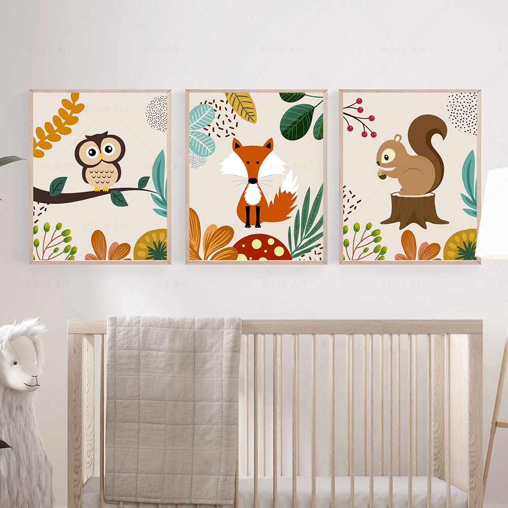 لوحات فنية بوهو للقرود والأسد  - مراجعة Baby Nursery Giraffe وسعره