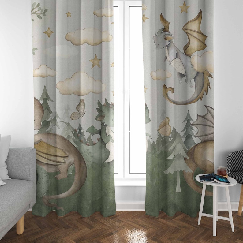 التنين الصغير الحضانة الستائر  - مراجعة Baby Nursery Curtains وسعره