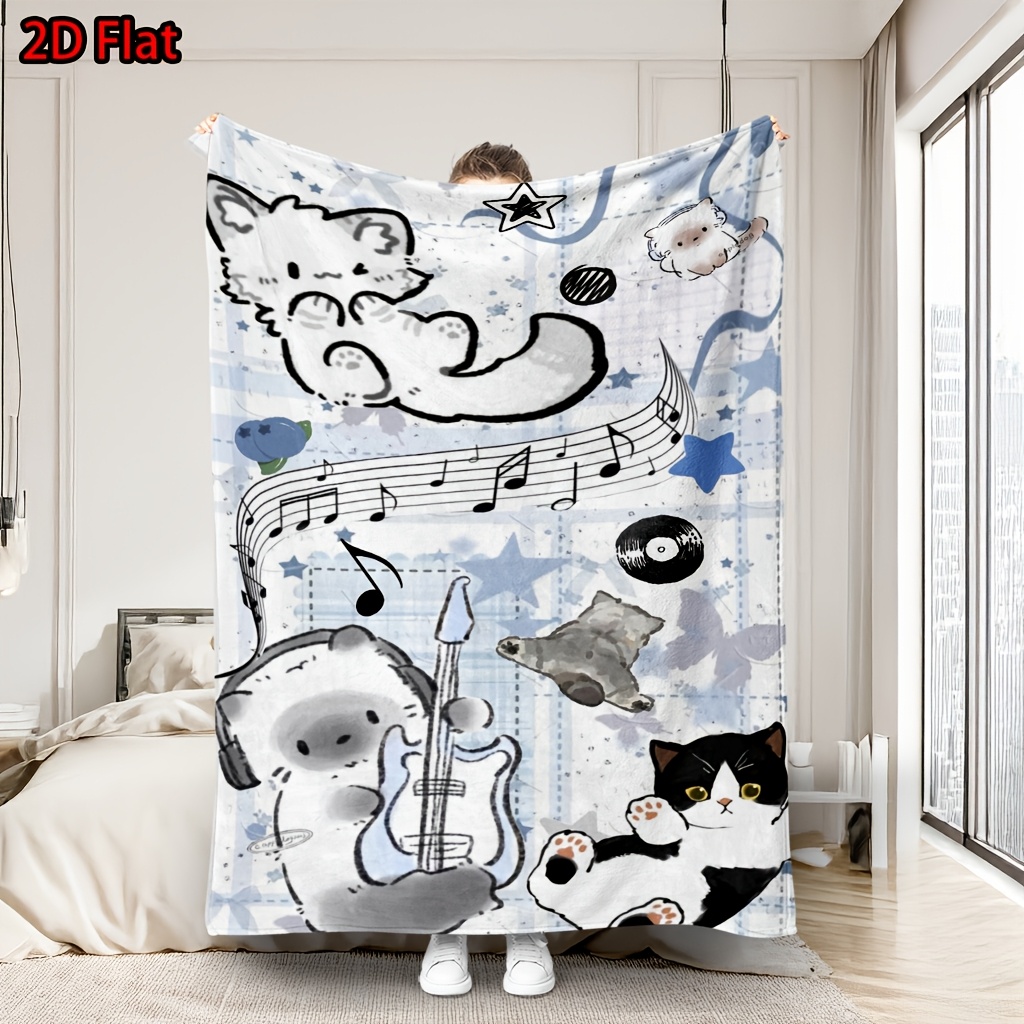 بطانية قطيفة بتصميم كرتوني لطي - مراجعة Baby Nursery Animal Theme وسعره