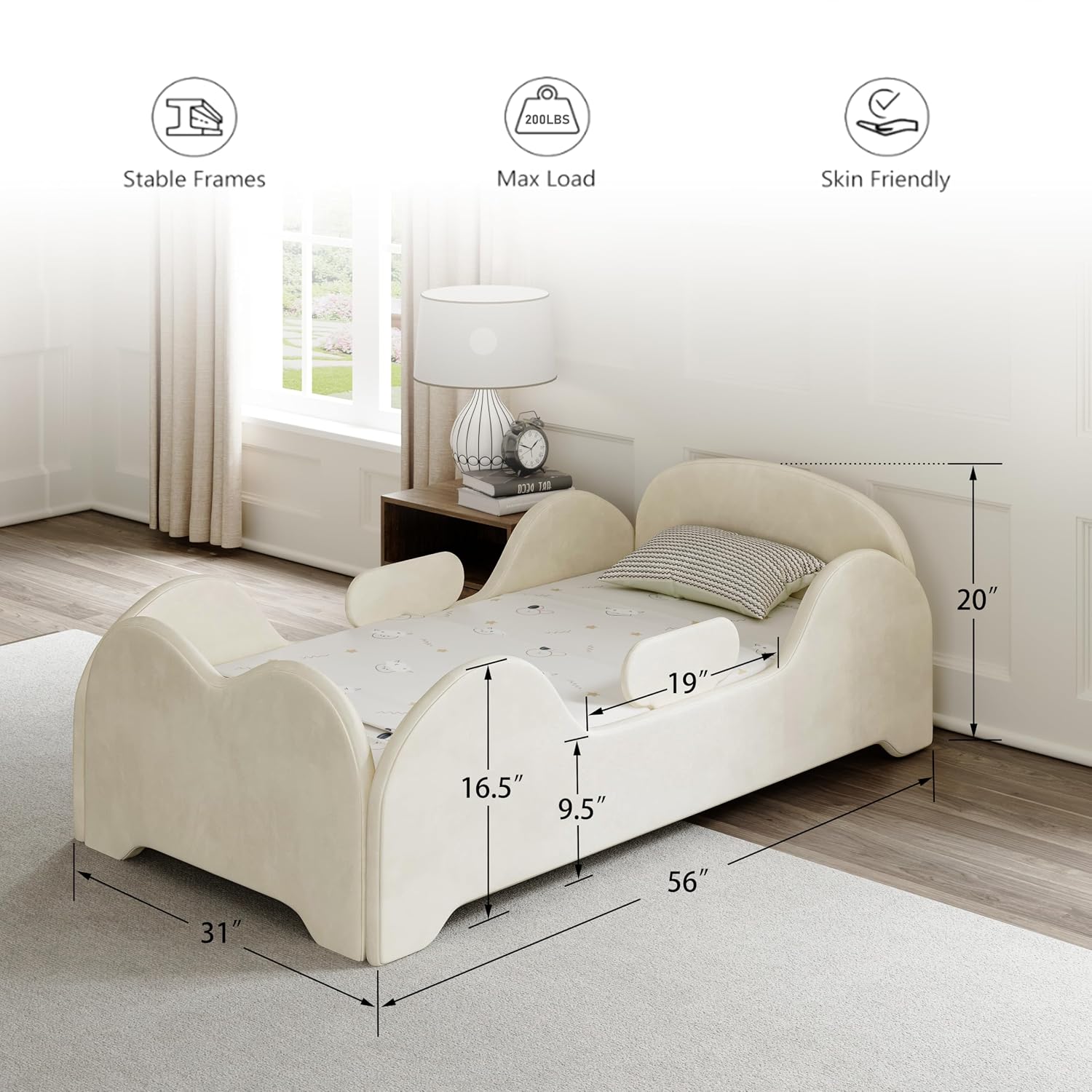 سرير أرضي للأطفال الصغار مع حا - مراجعة Bed Rail Toddler وسعره