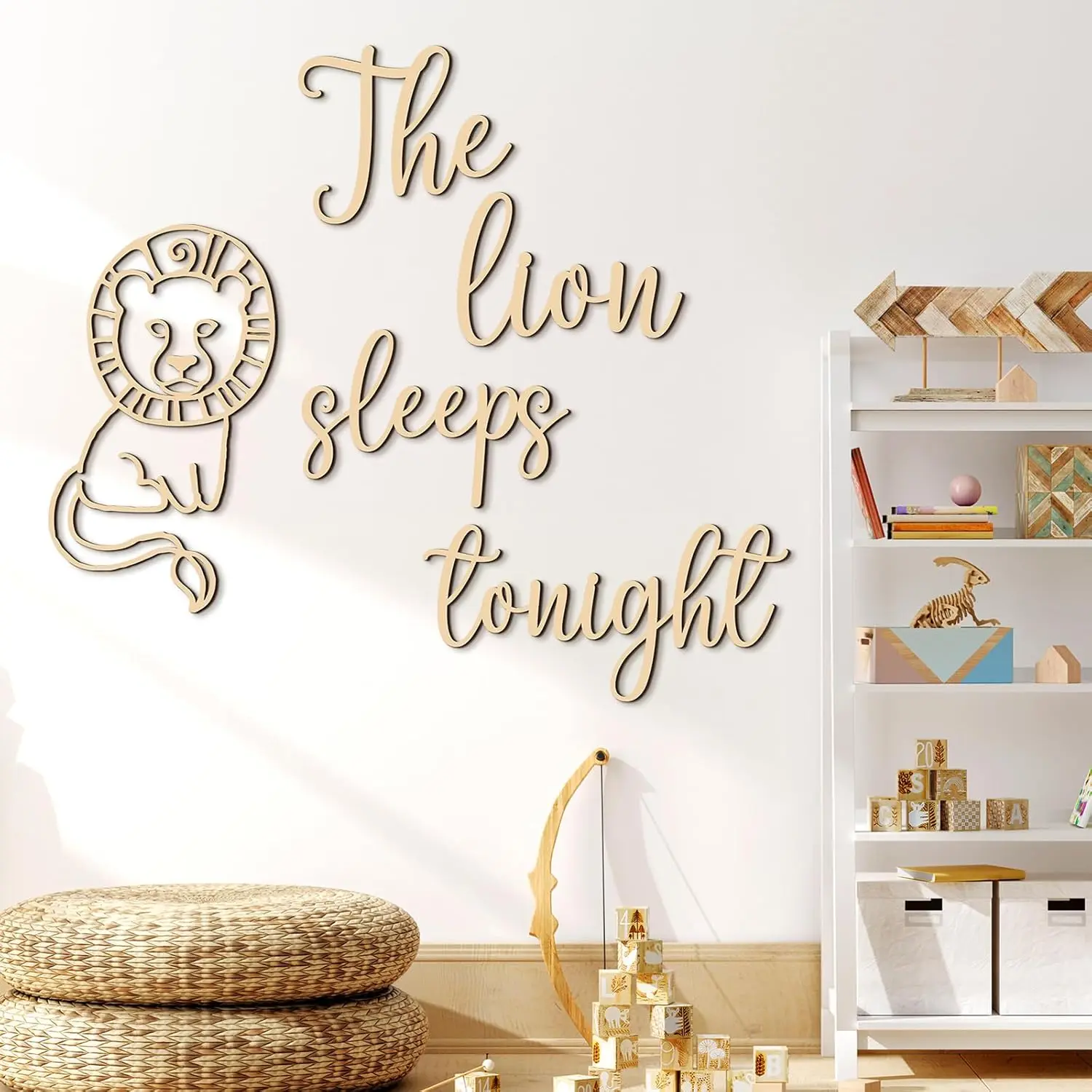 ديكور حائط خشبي من The Lion Sl - مراجعة Baby Nursery Animal Theme وسعره