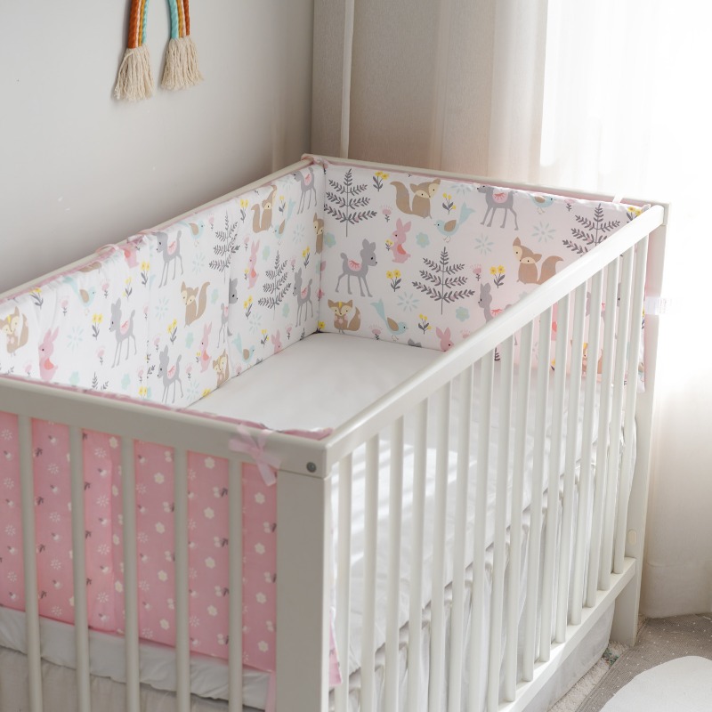 واقي سرير أطفال قطني وردي ناعم - مراجعة Baby Nursery Glider وسعره