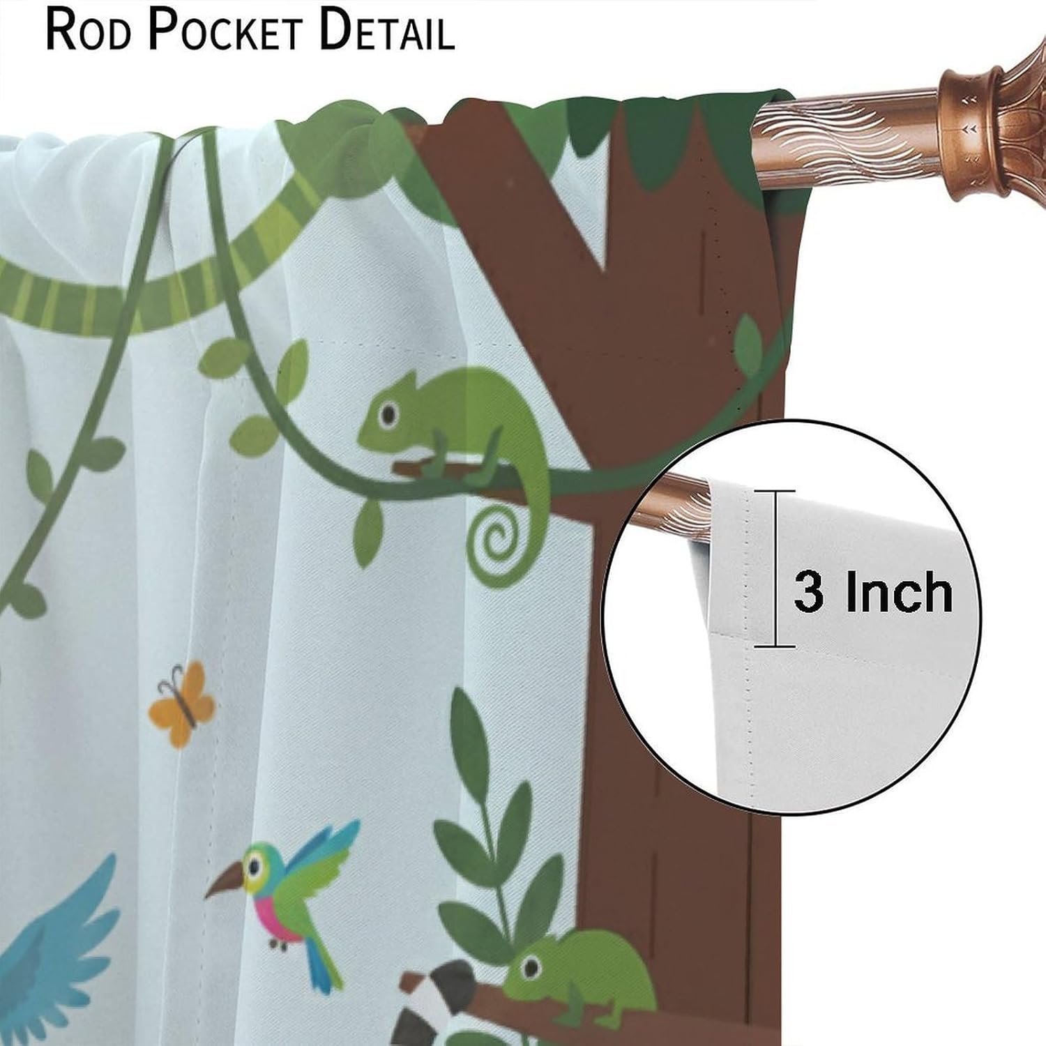ستائر نافذة شفافة بتصميم حيوان - مراجعة Baby Nursery Curtains وسعره