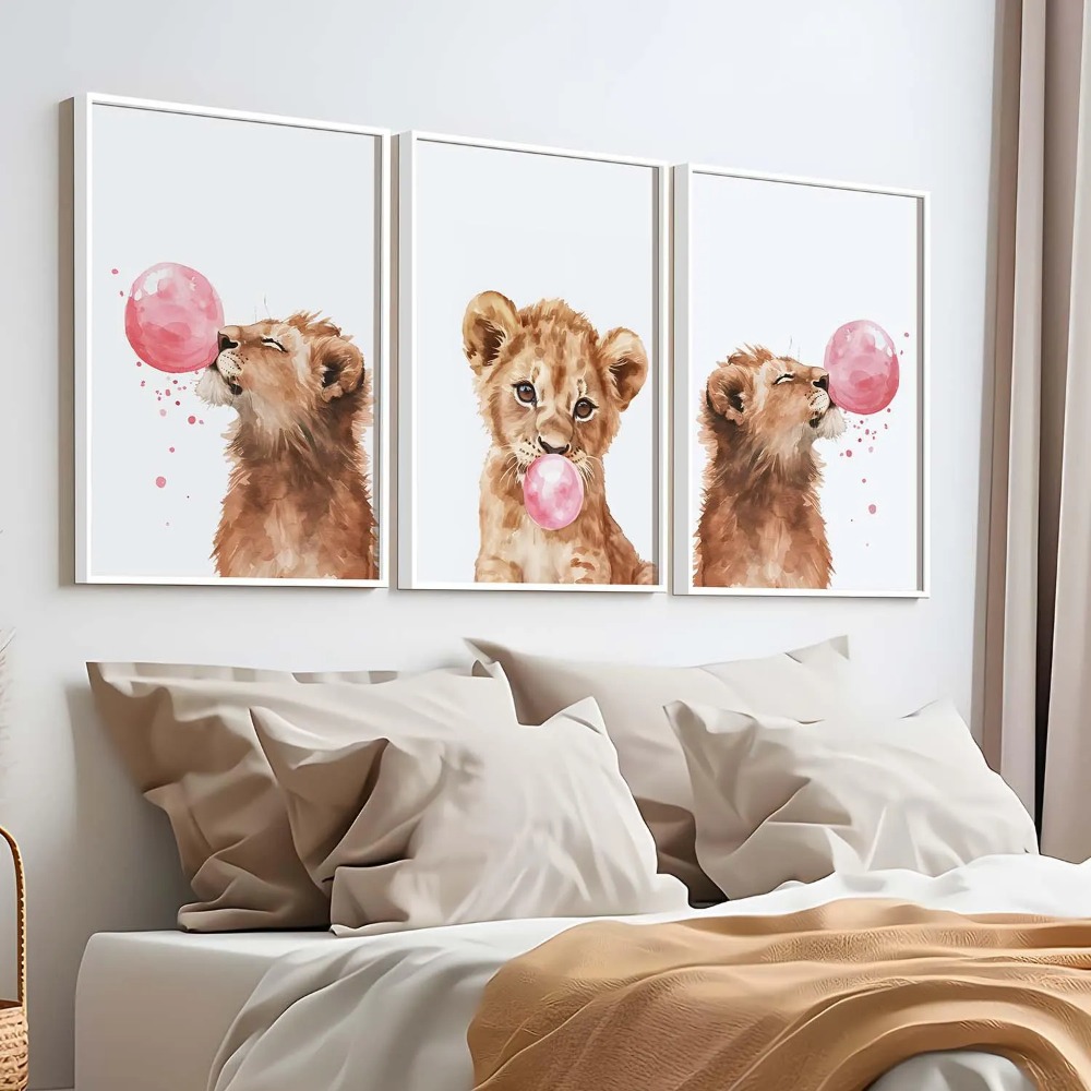 مجموعة لوحات جدارية لغرفة الأط - مراجعة Baby Nursery Animal Theme وسعره