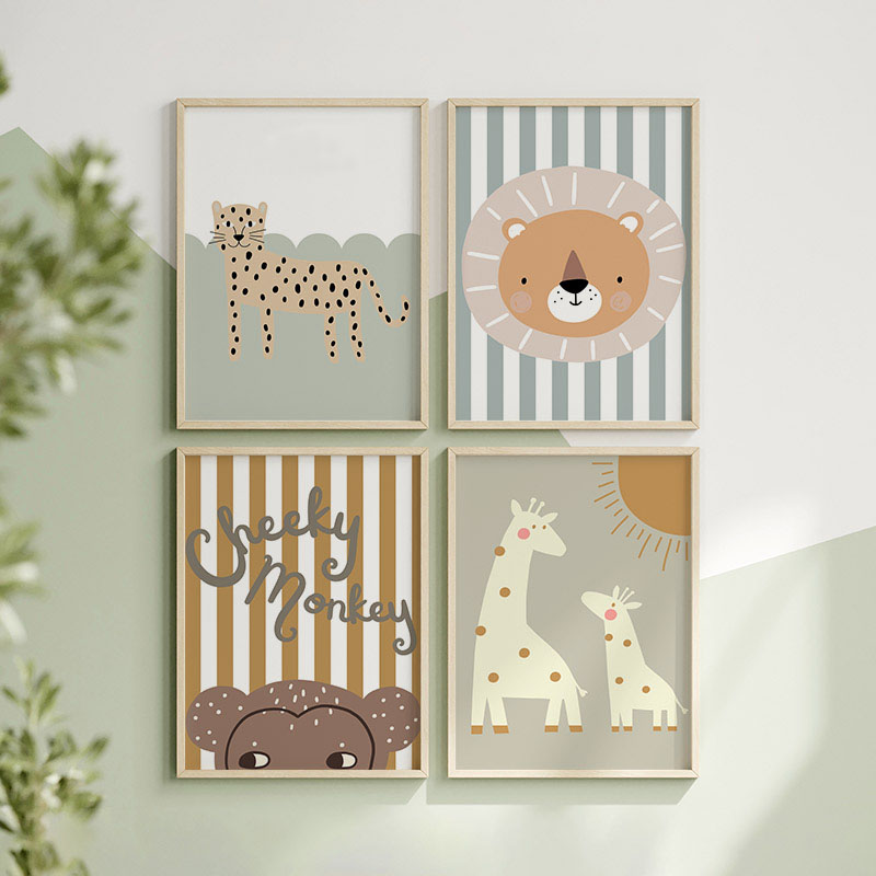 لوحات فنية جدارية للأطفال بتصم - مراجعة Baby Nursery Giraffe وسعره