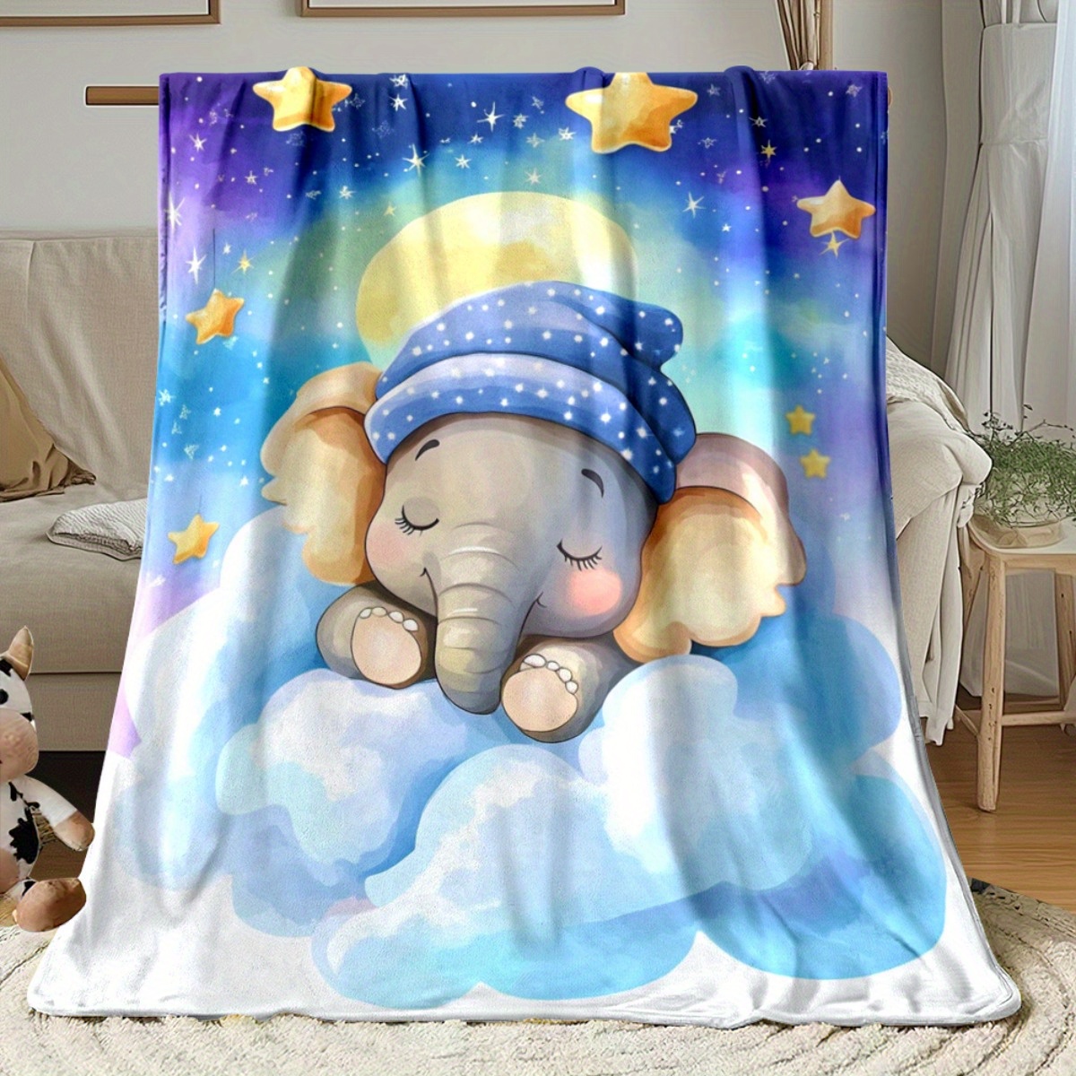 النوم الطفل الفيل سحابة نجمة ل - مراجعة Baby Nursery Animal Theme وسعره