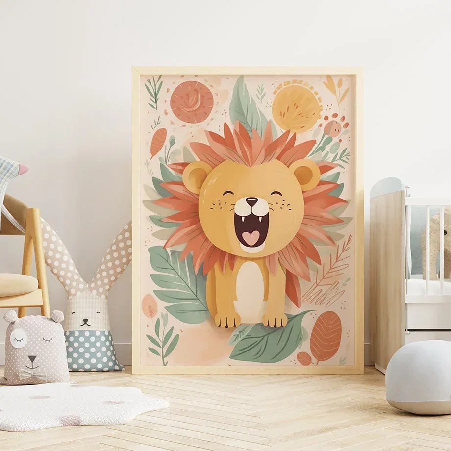 لوحة فنية جدارية للأطفال بتصمي - مراجعة Baby Nursery Giraffe وسعره